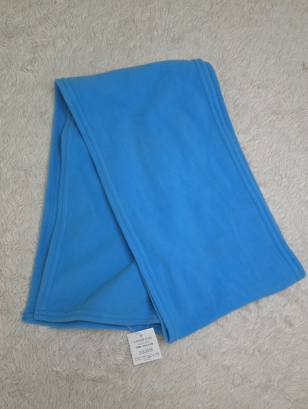 Land's End Blue Fleece Scarf NWT